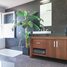 Timeless timber vanity