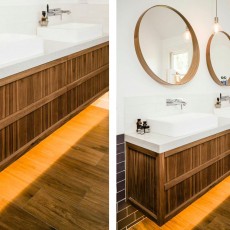 Wall hung timber vanity