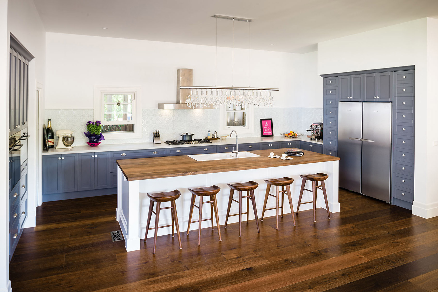 Blue Shaker Style Kitchen